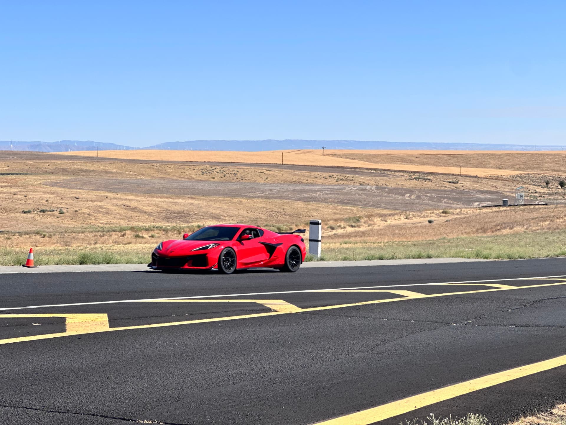 Red Corvette at Oregon Raceway Park